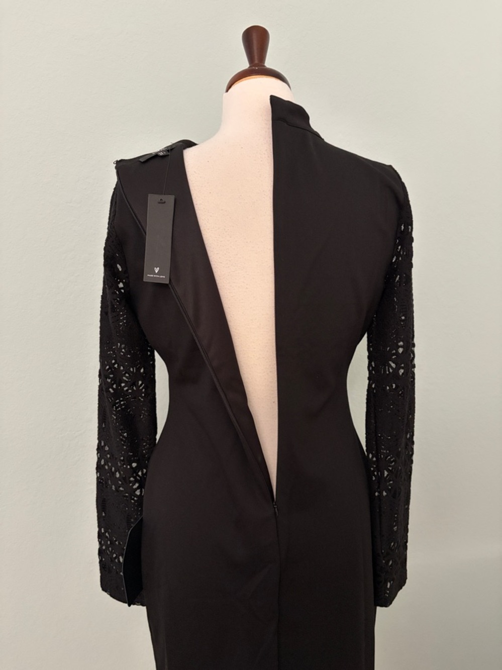 Lulus Lace Up Your Sleeve Lace Long Sleeve Bodycon Dress NWT - Picture 11 of 16
